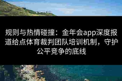 规则与热情碰撞：金年会app深度报道给点体育裁判团队培训机制，守护公平竞争的底线