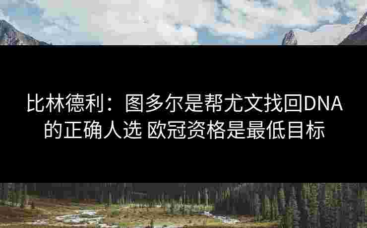 比林德利：图多尔是帮尤文找回DNA的正确人选 欧冠资格是最低目标