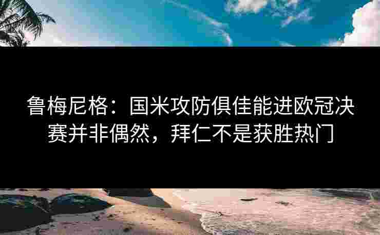 鲁梅尼格：国米攻防俱佳能进欧冠决赛并非偶然，拜仁不是获胜热门